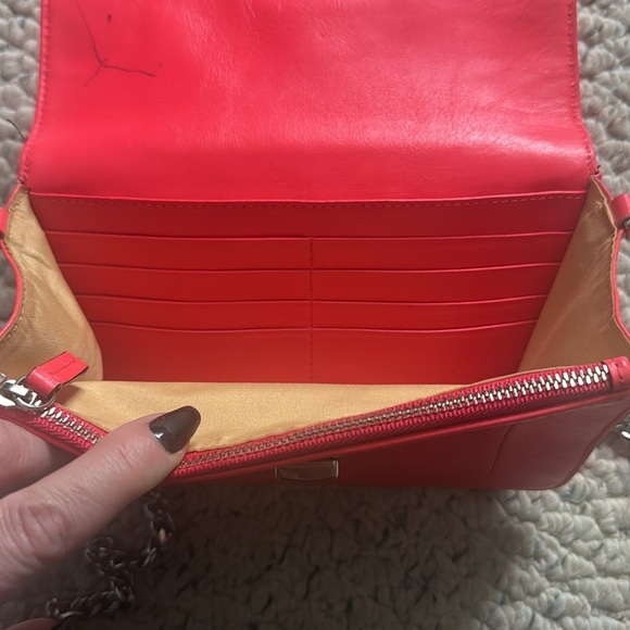 Milly Pink Leather Crossbody Clutch - Picture 7 of 12